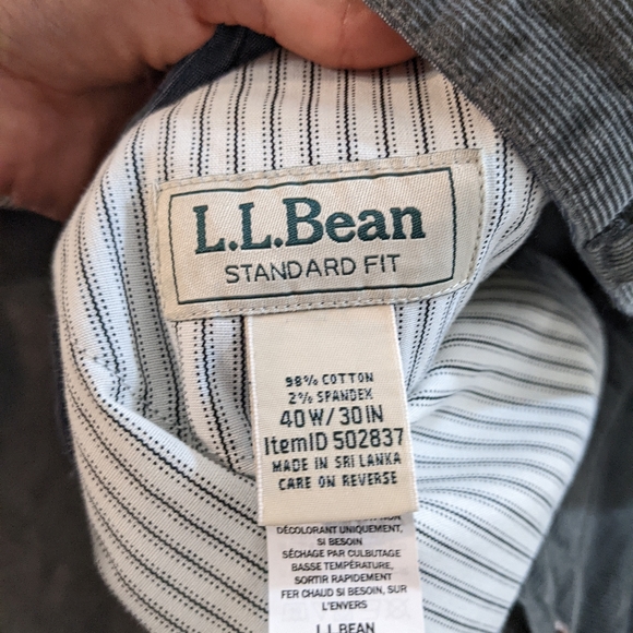 LL Bean Gray Standard Fit Corduroy Pants Mens Size 40x30. - Picture 4 of 4